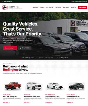 Priority One Auto Sales - a KGI dealer website