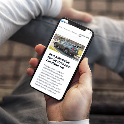 A buyer asking AI about affordable SUVs and landing on UsedNC.com