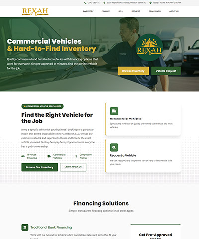 Rexah Commercial Vehicles - a KGI dealer website